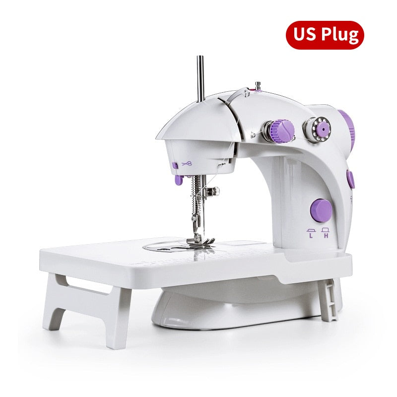 Household Sewing Machine Portable Electric Sewing Machines with Light and Speed Control for Beginner DIY Home Sewing Accessories