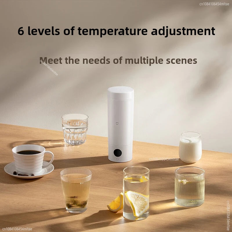 Xiaomi Mijia Portable Electric Heating Cup 2 Temperature LED Thermos 316 Stainless Steel Boiling Cup Kettle For Travel Coffee