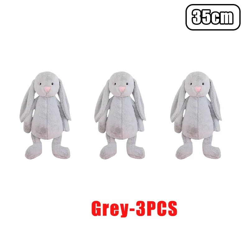 Cute Easter Rabbit Plush Toy Long Ear Bunny Stuffed Animal Soft Cotton Sleeping Mate for Boys and Girls