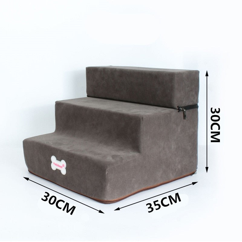 Hot Dog House Dog Stairs Pet 3 Steps Stairs for Small Dog Cat Pet Ramp Ladder Anti-slip Removable Dogs Bed Stairs Pet Supplies