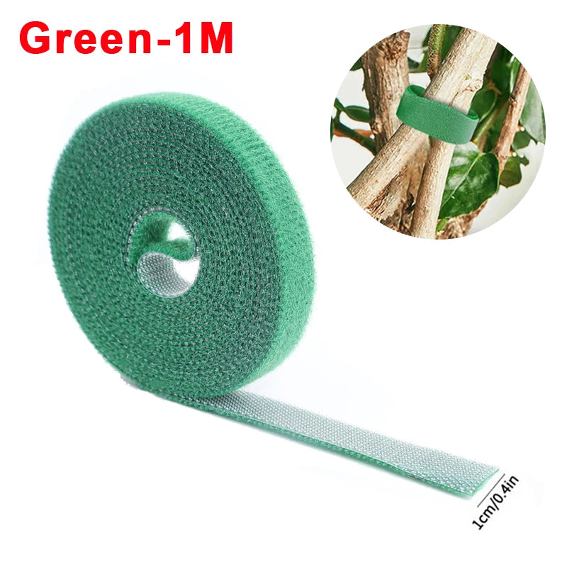 5/1Rolls Nylon Plant Ties Resealable Cable Ties Self Adhesive Plant Fastener Tape For Support Grape Vines Tomato Garden Supplies