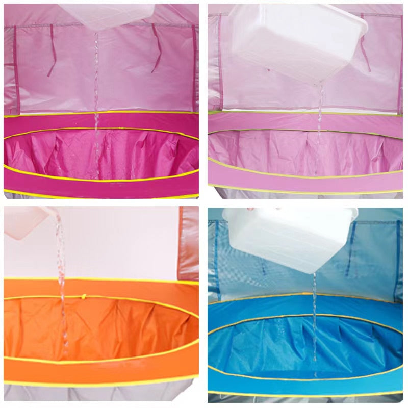 Baby Beach Tent Children Waterproof Pop Up sun Awning Tent UV-protecting Sunshelter with Pool Kid Outdoor Camping Sunshade Beach