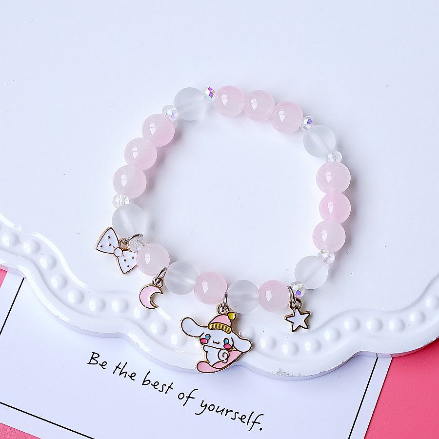 Kawaii Hello Kitty Bracelet Cinnamoroll Cartoon Anime Sanrios Bangle My Melody Jewelry Charms Cute Accessory Birthday Girls Gift