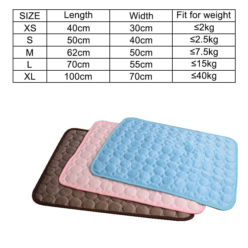 Dog Mat Cooling Summer Pad Mat For Dogs Cat Blanket Sofa Breathable Pet Dog Bed Summer Washable For Small Medium Large Dogs Car