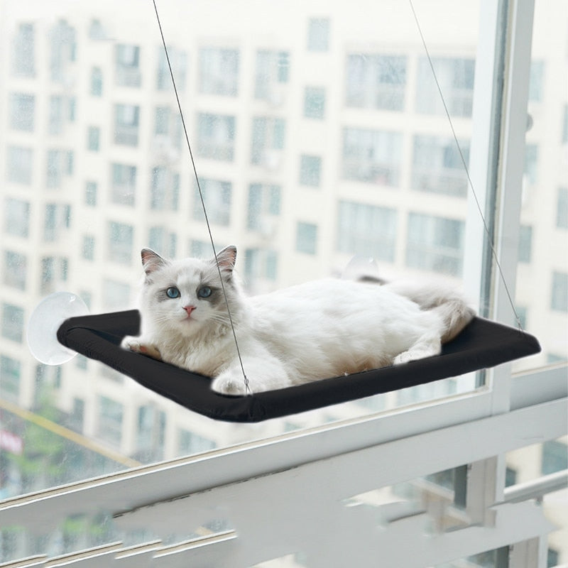 Pet Cat Hammock Hanging Cat Bed Bearing 20Kg Comfortable Cat Sunny Window Seat Mount Kitten Climbing Frame Pet Accessories