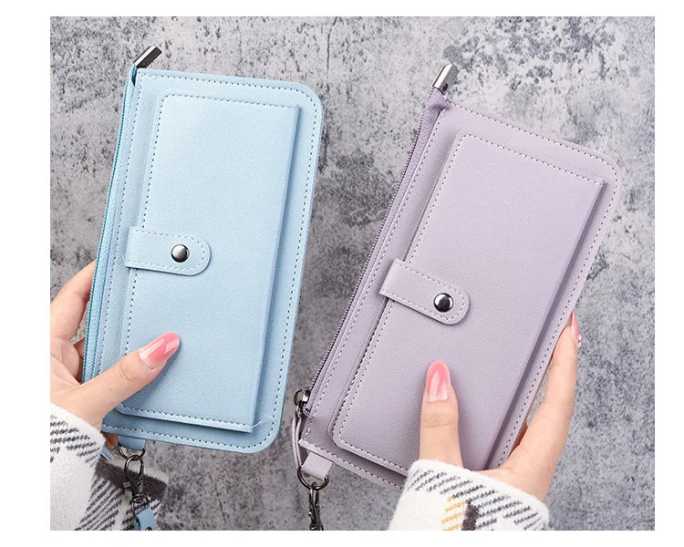 Hello Kitty Women Wallets PU Leather Female Purse Multi-Cards Holder Coin Foldable Wallet Zipper Billfold Hipster Credit Gift