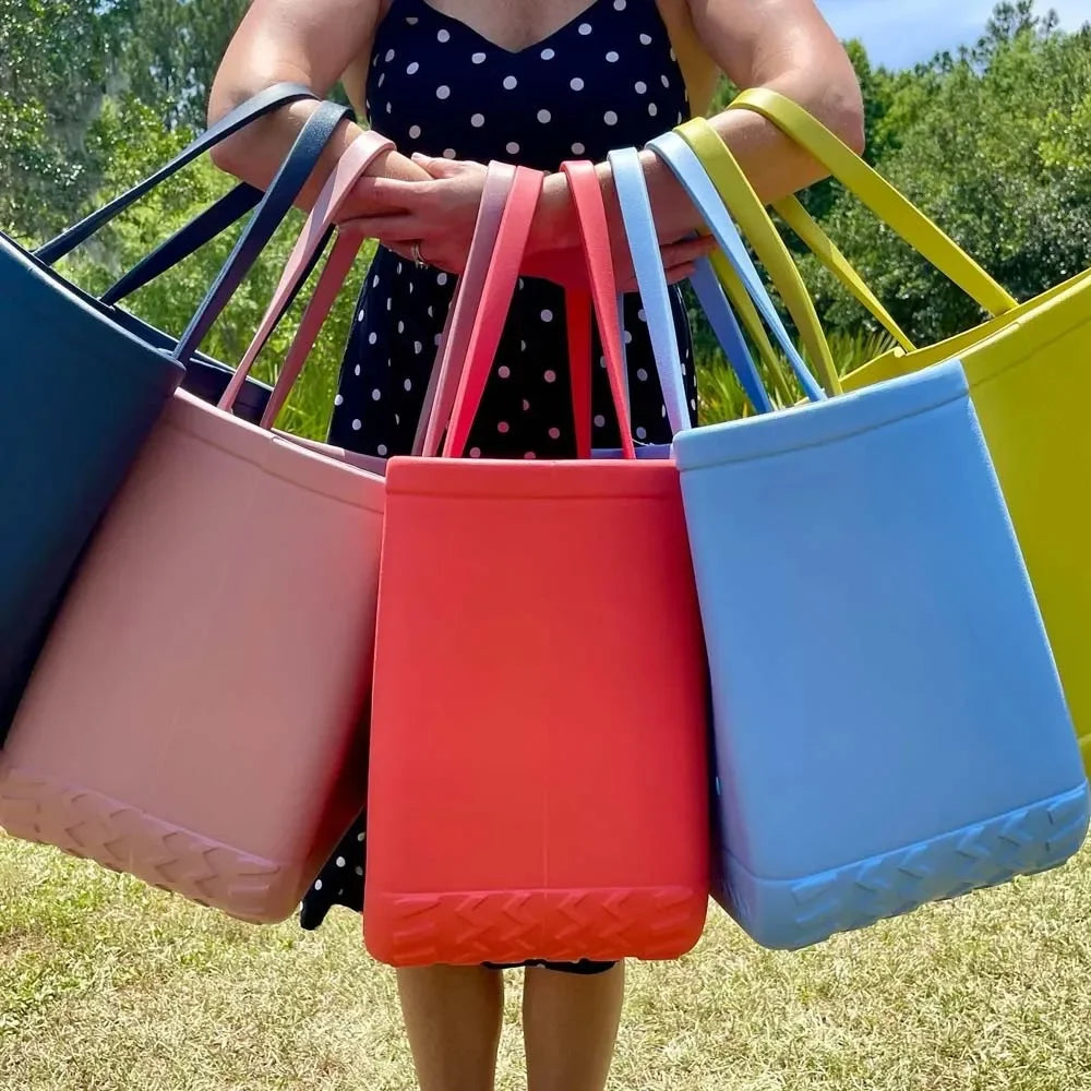 XL Eva Beach Boggs Bag Waterproof Extra Large Tote Bag Beach Basket Women Picnic Handbag 48cm XL Tote Bag Rubber shopping Bags
