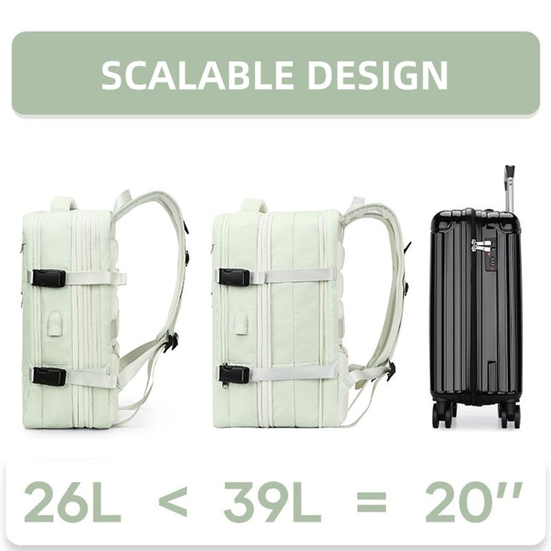 Extendible Travel Backpack Unisex Laptop Bag Women Large Luggage Bags Men's Students Business Trip USB Charge Mochila XA299C
