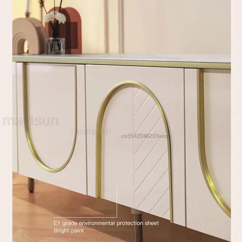 Light Luxury Designer Custom Living Room Modern Home Tv Cabinet Italian Minimalist Tv Cabinet Grey Hotel Household Furniture