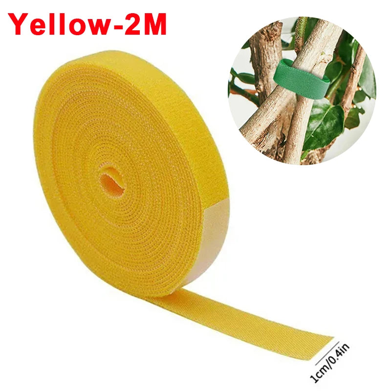 5/1Rolls Nylon Plant Ties Resealable Cable Ties Self Adhesive Plant Fastener Tape For Support Grape Vines Tomato Garden Supplies