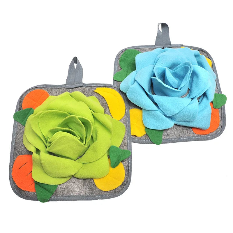 Pet Snuffle Mat For Dogs Rabbit Pet Feeding Foraging Trainingpad Bunny Blanket Toys Puzzle Dogs Toy Noseslow Dispenser Rabbits