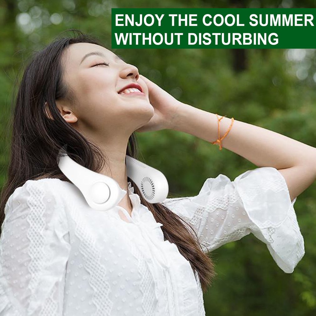 Xiaomi Portable Neck Fan 4000W Rechargeable USB Leafless Air Conditioner Bladeless Fans Hanging Neck Cooler For Outdoor