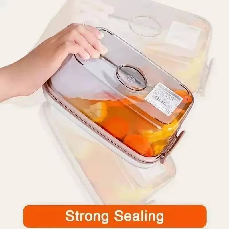 Vacuum Sealed Canister Household Fresh-keeping Box Refrigerator Food Storage Containers Drainable Kitchen Organizers Fruit Tank