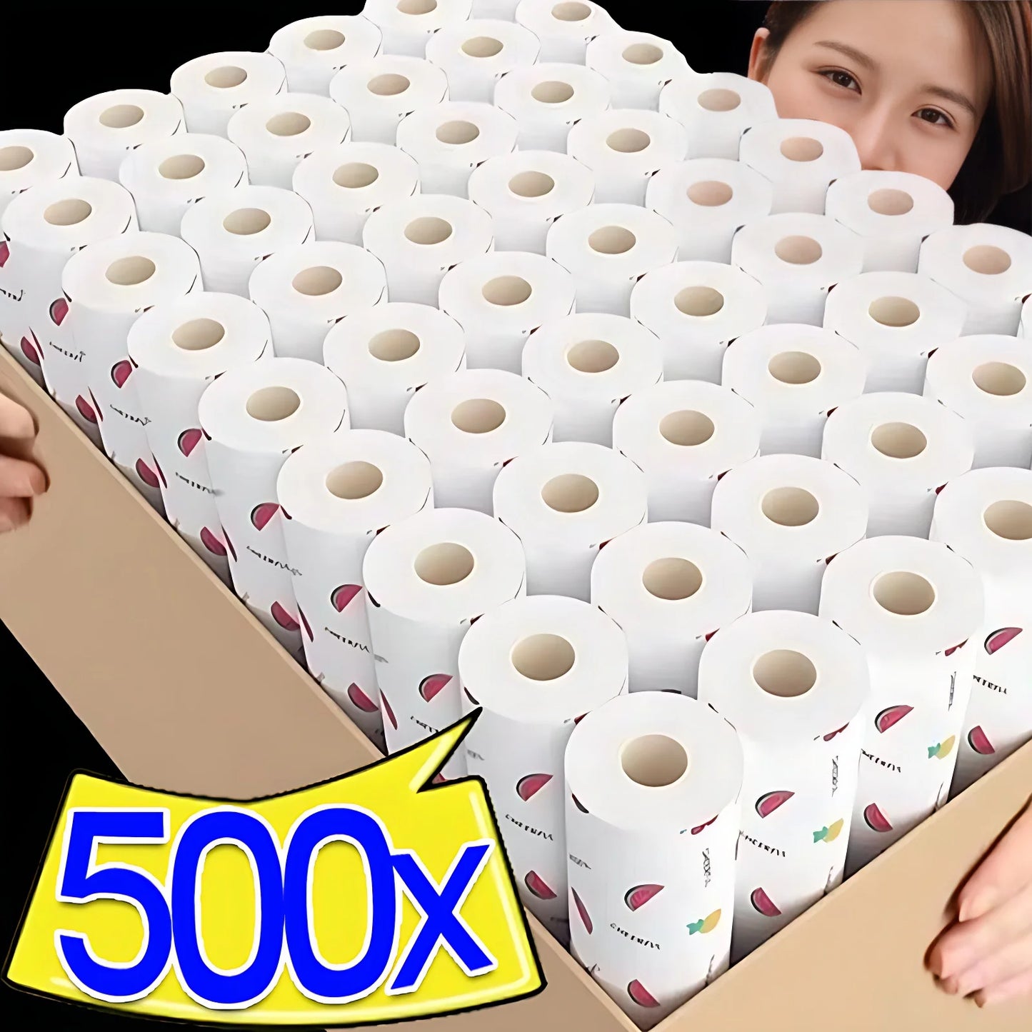 500/50pcs Kitchen Disposable Rags Reusable Non-Woven Cleaning Cloths Washing Dishcloths Rag Cloth Towels Scouring Pads Wholesale
