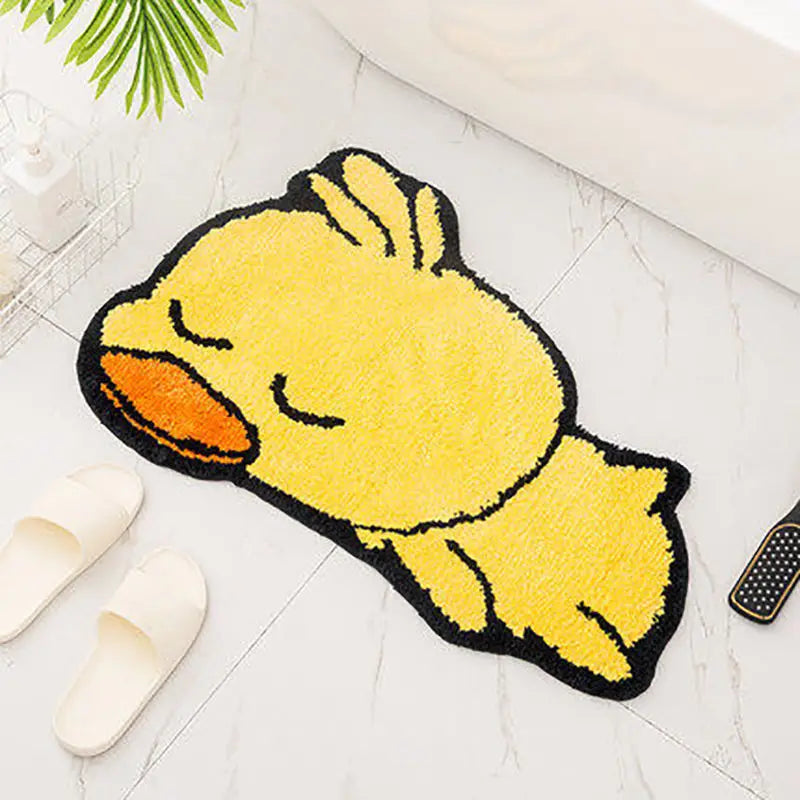 Bedroom Entrance Carpet Washable Bathroom Cartoon Animal Absorbent Anti-slip Mat Cashmere Floor Carpet Floor Mat Door Carpet