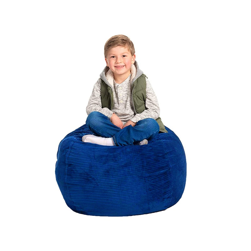 New Bean Bag Storage Stuffed Animal Chair Kids Toys Zip Canvas Children Kids Plush Toy Organizer Large Capacity