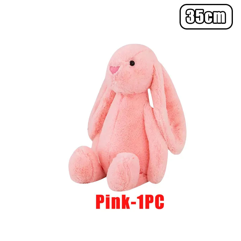 Cute Easter Rabbit Plush Toy Long Ear Bunny Stuffed Animal Soft Cotton Sleeping Mate for Boys and Girls
