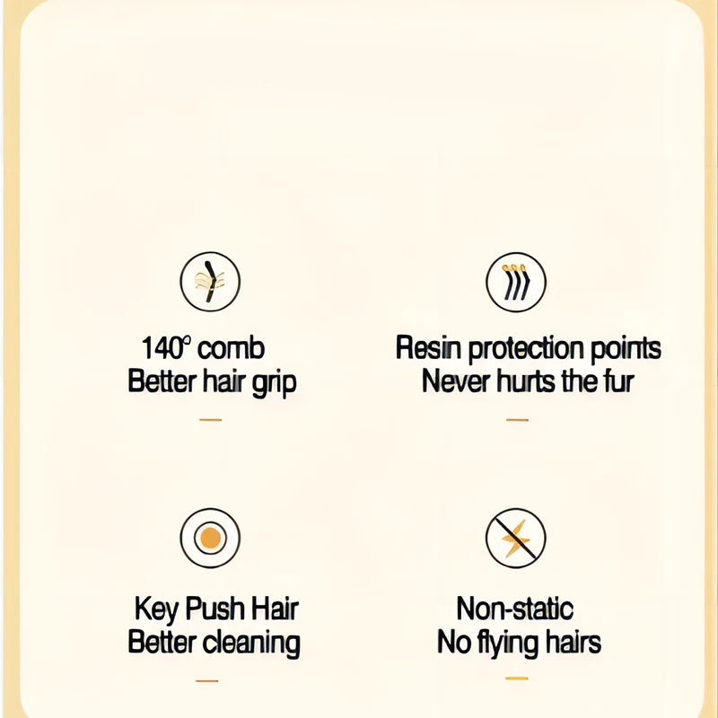 Pet Brush One Button Cleaning Brush Magic Beauty Cat Hair Brush Easy To Carry Re-Use Multi-Function Brush