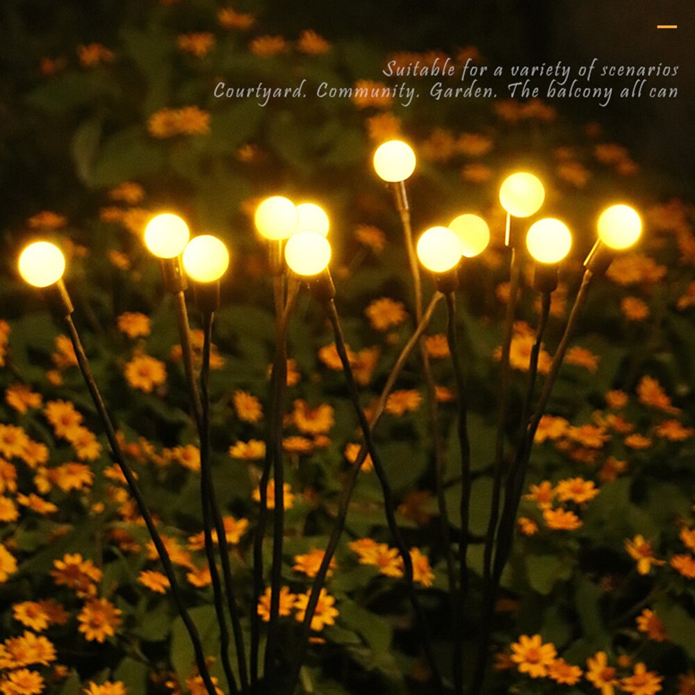 4PCS Solar LED Light Garden Decor -Firework Light - Solar Firefly Garden Lights