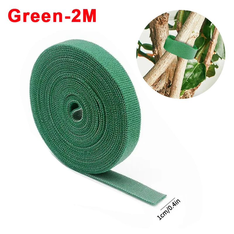 5/1Rolls Nylon Plant Ties Resealable Cable Ties Self Adhesive Plant Fastener Tape For Support Grape Vines Tomato Garden Supplies