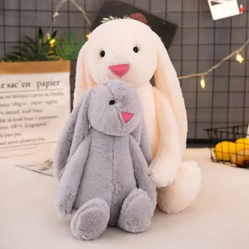 Cute Easter Rabbit Plush Toy Long Ear Bunny Stuffed Animal Soft Cotton Sleeping Mate for Boys and Girls