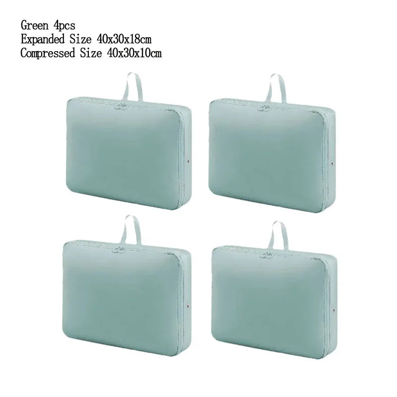 4PCS/set Compression Packing Clothes Down Jacket Cotton Quilt Storage Foldable Large Capacity Expansion Organizer Bag