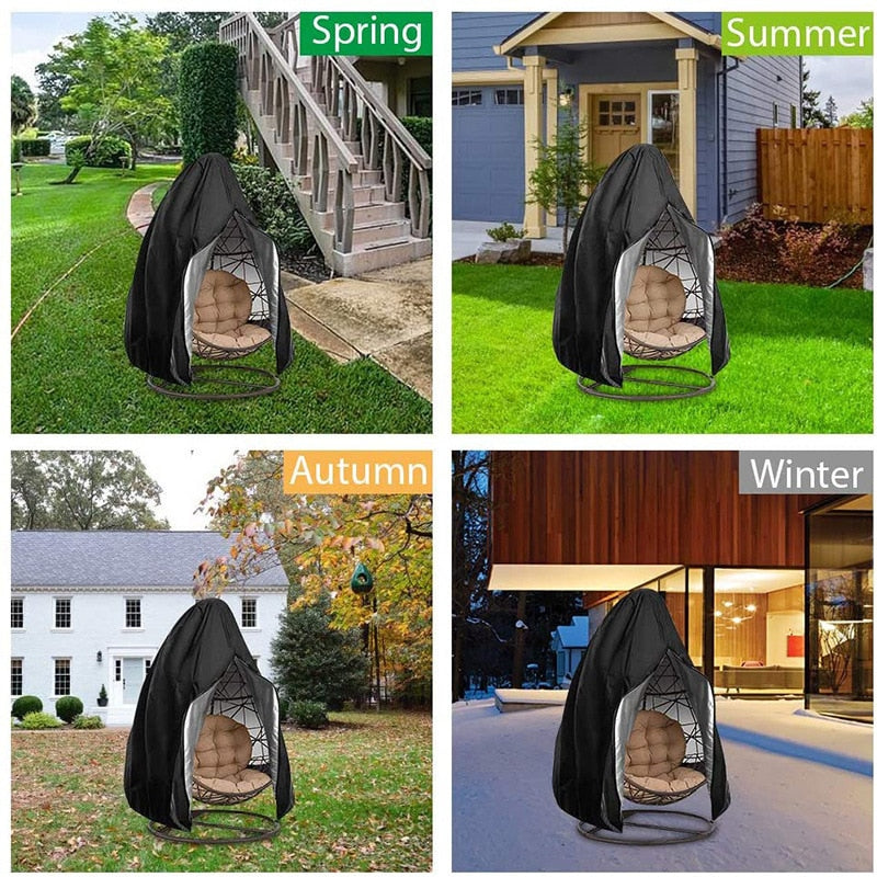 Hanging Egg Swing Chair Waterproof Dustproof Protective Cover Furniture Cover Waterproof Outdoor Garden Outdoor Protection Cover