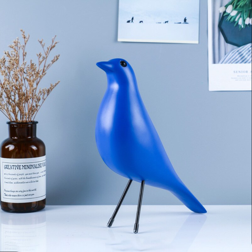 ERMAKOVA The Mid Century Bird Figurine House Bird Animal Statue Dove of Peace European Mascot Home Bar Coffee Decor