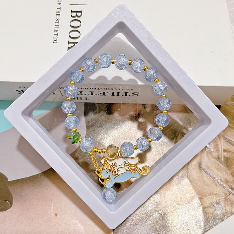Kawaii Hello Kitty Bracelet Cinnamoroll Cartoon Anime Sanrios Bangle My Melody Jewelry Charms Cute Accessory Birthday Girls Gift