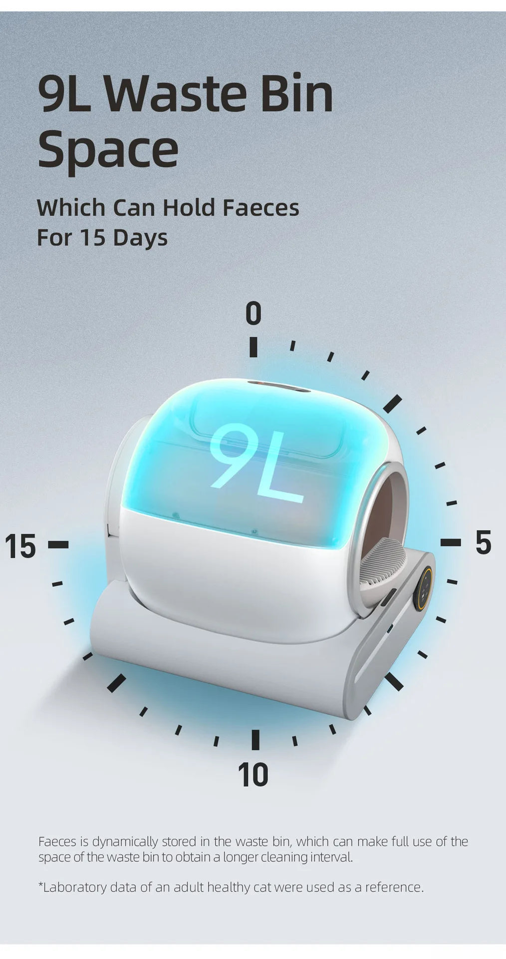 【English Version】Tonepie 65L Automatic Smart Cat Litter Box Self Cleaning Fully Enclosed Cat Litter Box Pet Toilet Litter Tray