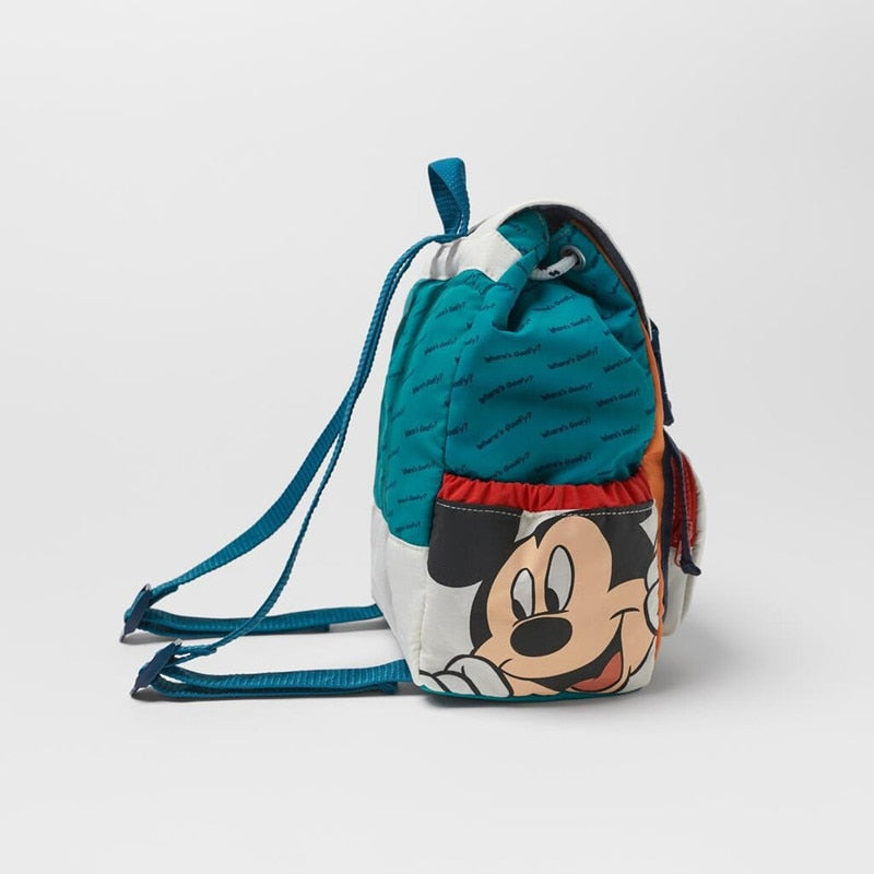 2022 Disney Women's Backpack Mickey Mouse Cartoon Pattern Large Capacity School Bag for Kindergarten Boy Girl Travel Bag Mochila
