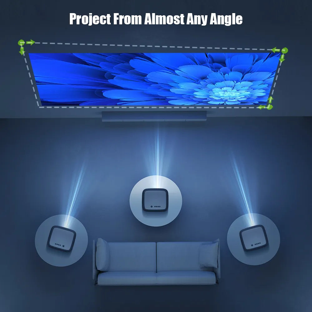 BYINTEK X25 Full HD Projector 1080P 4K Video Auto Focus WiFi Smart LCD LED Video Home Theater Projector