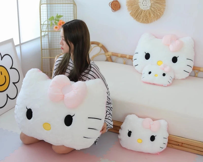Sanrio Big Size Hello Kitty Back Cushion Soft Cuddly Pillow Comfortable Sofa Bed Decor Pillow Hug Plushies Xmas Gifts For Girl