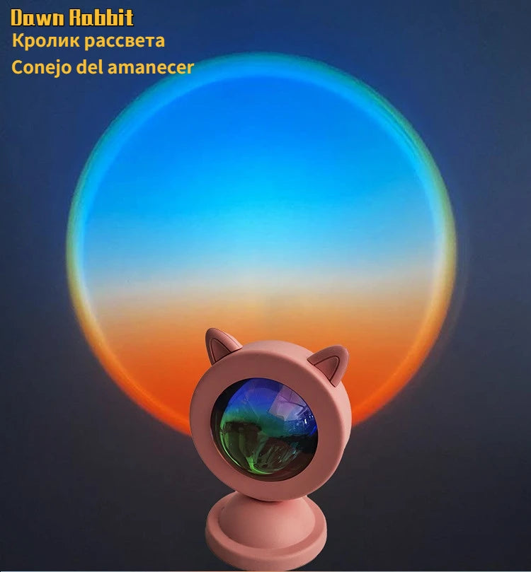 LTOON Mini sunset light net red sunset light floor-to-ceiling photo projection dusk warm light dawn dawn light USB night light