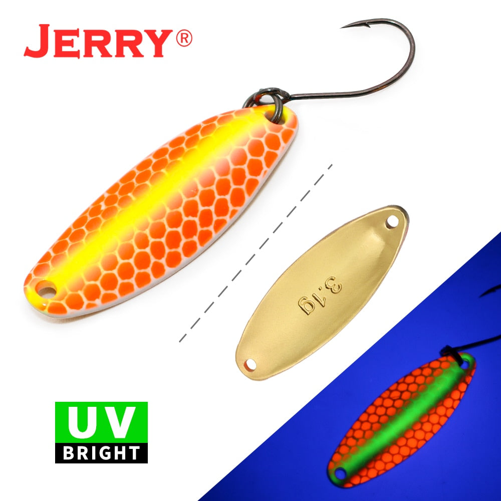Jerry Mang Trout Area Fishing Lure Lrf Artificial Single Hook Wobbler Spinning Baits 3.1g Spoon For Trout Bass Pesca Tackle