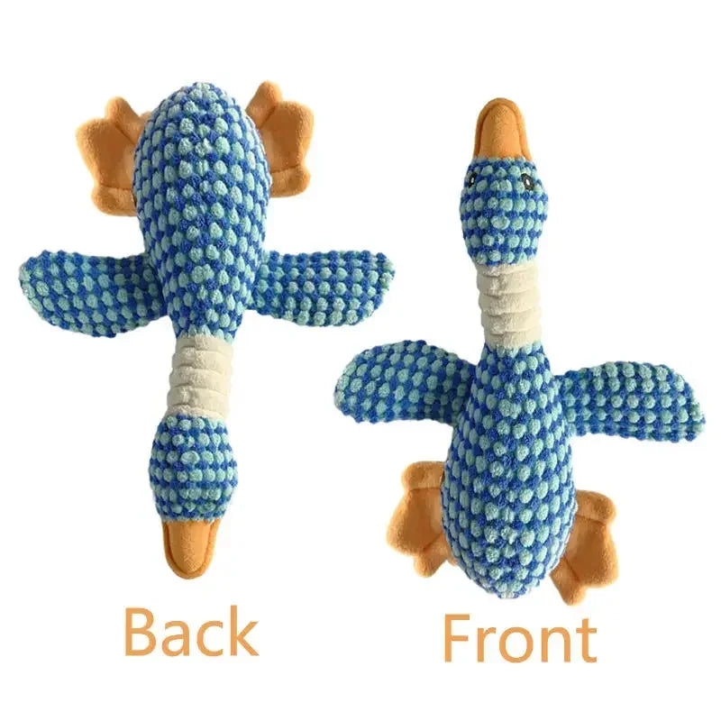 Cute Plush Dog Toys Pet Duck Squeak Toy for Puppy Sound Wild Goose Chew Toy for Small Middle Large Dogs Teeth Cleaning