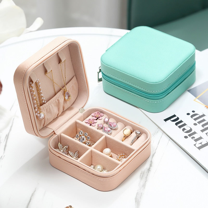 Caja organizadora de joyería para mujer, estuche de almacenamiento de maquillaje, joyería a granel, regalos para invitados de boda, suministros de accesorios para mamá, venta al por mayor