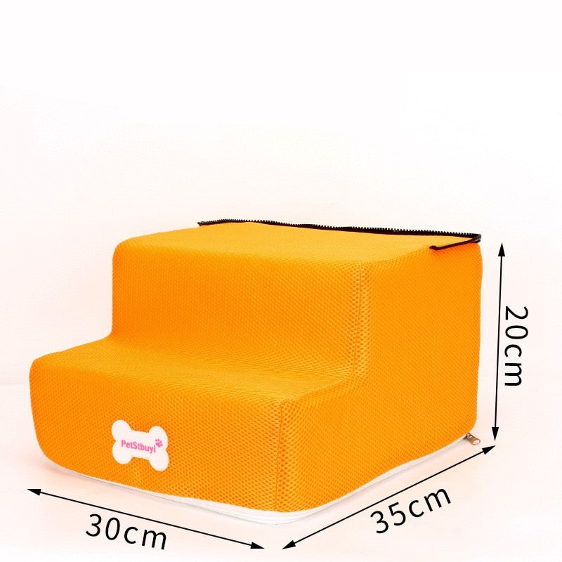Hot Dog House Dog Stairs Pet 3 Steps Stairs for Small Dog Cat Pet Ramp Ladder Anti-slip Removable Dogs Bed Stairs Pet Supplies