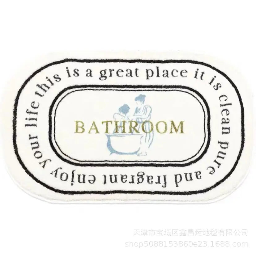 Non-Slip Bath Mat Floral Doormat Absorbent Carpets Entrance Rug Balcony Floor Mats Living Room Bathroom kitchen decor plush Rugs