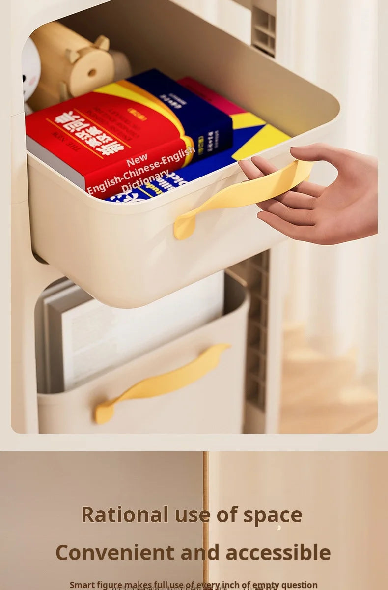 Backpack Storage Rack, Movable Trolley, Book Storage Artifact, Home Multi-layer Table, Lower Bag Storage Rack, Bookshelf