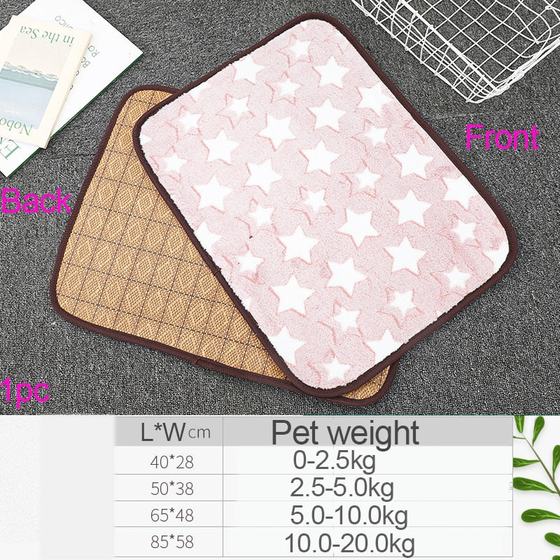 Dog Mat Cooling Summer Pad Mat For Dogs Cat Blanket Sofa Breathable Pet Dog Bed Summer Washable For Small Medium Large Dogs Car