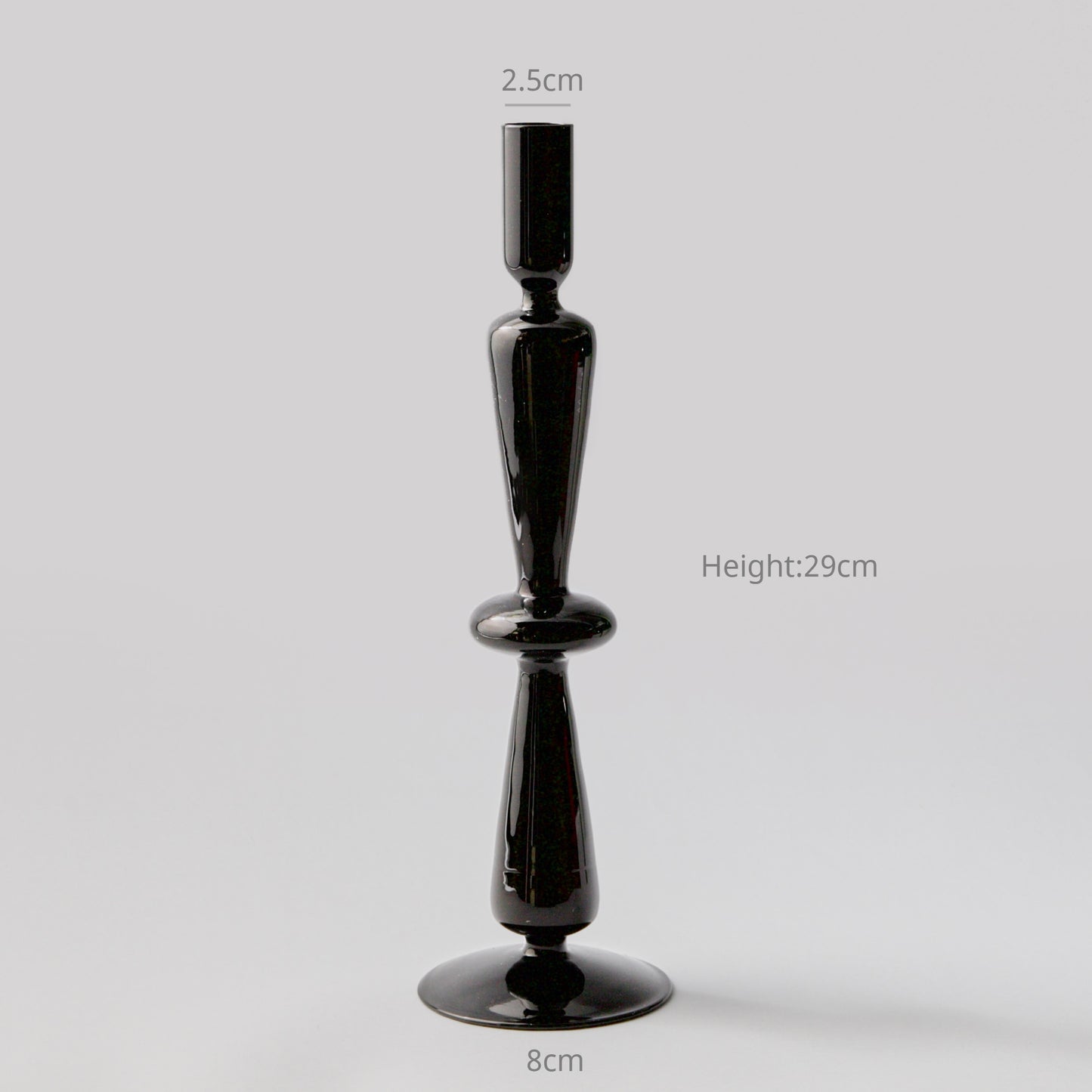 Creative Hydroponic Glass Black Candlestick Glass Vase Candle Stand Desktop Decor Home Decoration Art Nordic Home