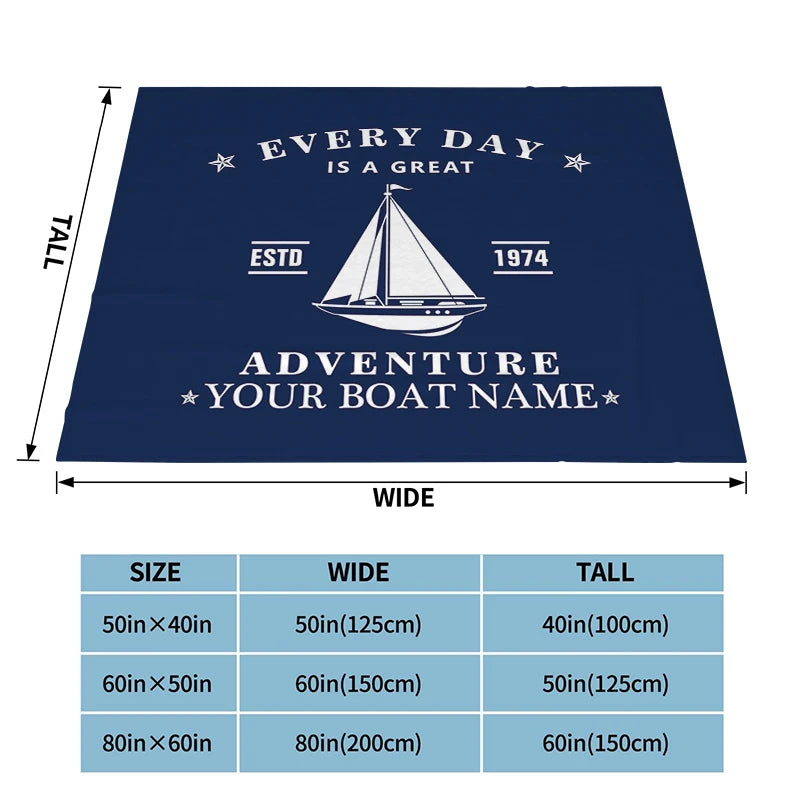 Blue Nautical Upholstery Blankets Soft Flannel Blankets Bed Blankets Breathable Thermal Bedding & Travel Blankets Customizable