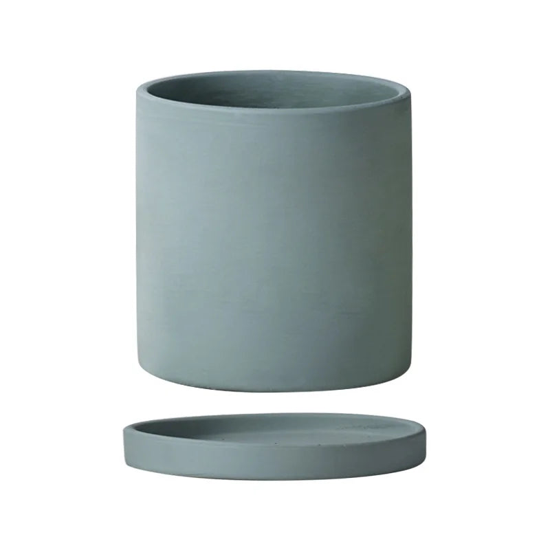 Flower Plant Pot Colorful Ceramic Flowerpot Nordic Style Succulent Planter Cylindrical Flower Pots With Hole Garden Decoration
