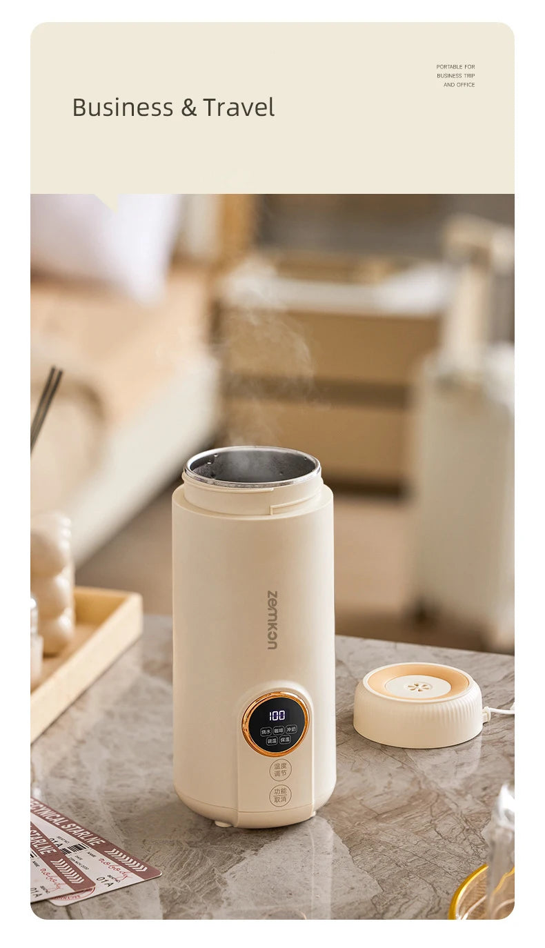 550ML Electric Kettle Portable Heating Cup Multifunction Boiled Water Pot Smart Teapot Adjustable Temperature Kettles 220V