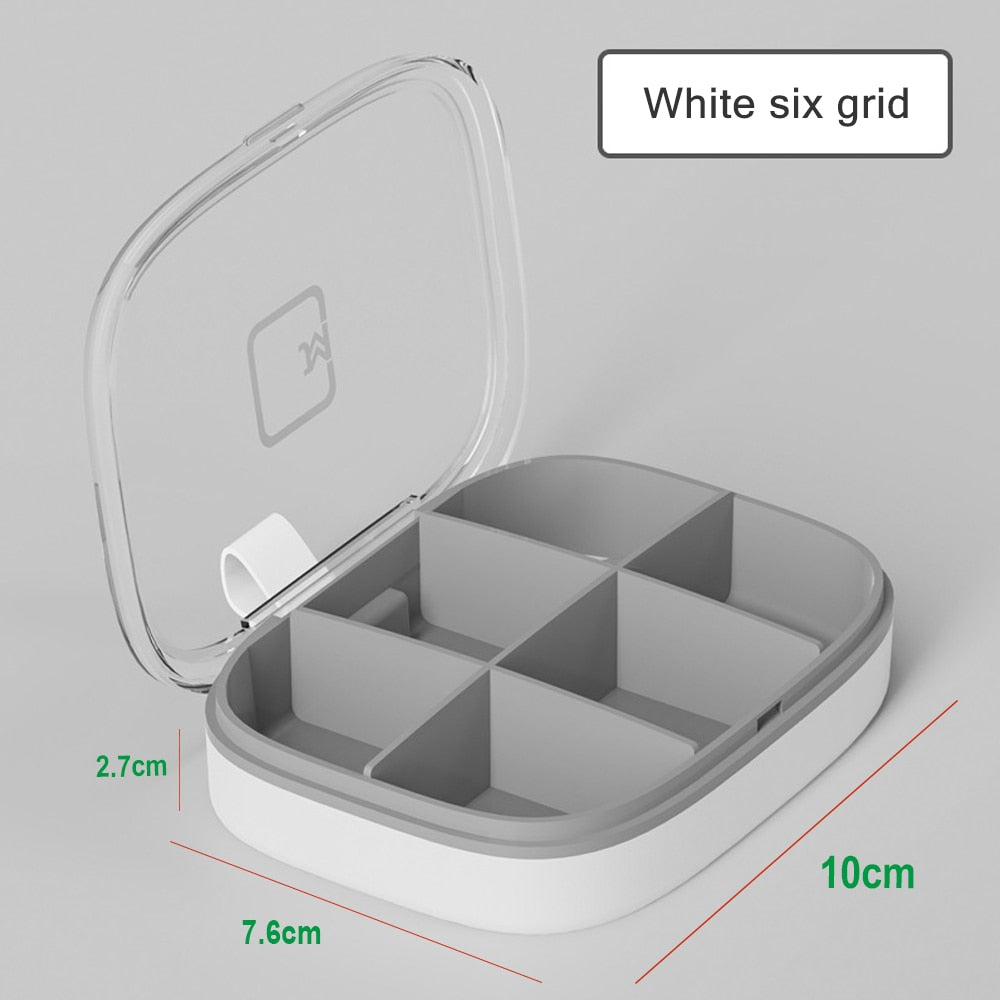 Tcare Travel Pill Organizer Moisture Proof Pills Box for Pocket Purse Daily Pill Case Portable Medicine Vitamin Holder Container