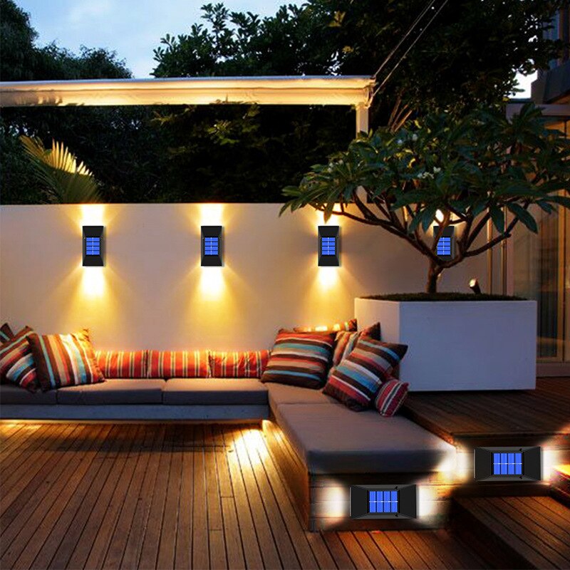 4 PACK Solar LED Light For Garden Decor Outdoor Waterproof Solar Lights Sconces Wall Lamps LED Garden Lights Outdoor Solar Lamp