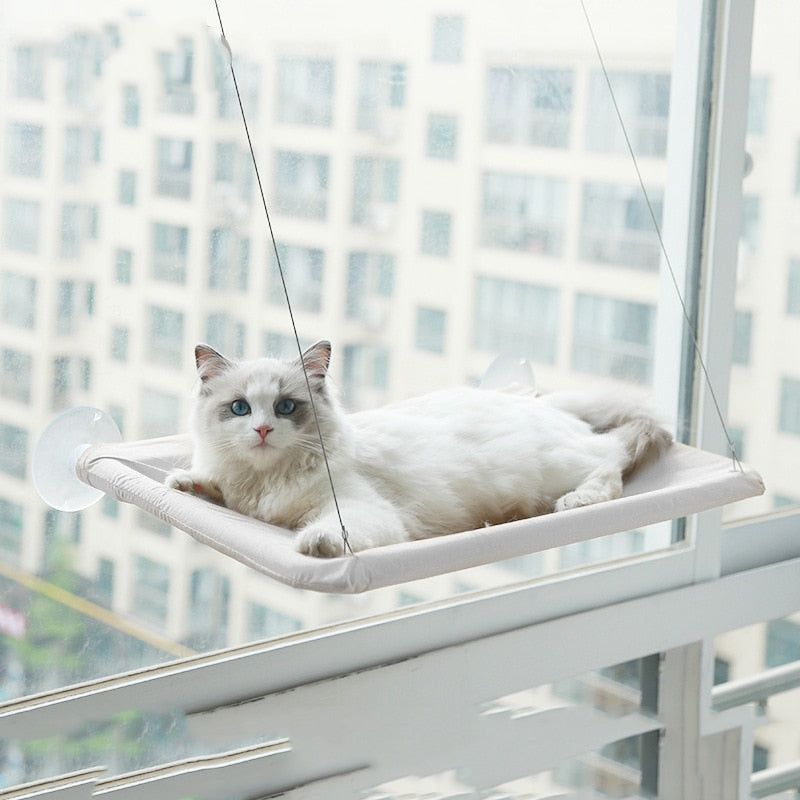 Pet Cat Hammock Hanging Cat Bed Bearing 20Kg Comfortable Cat Sunny Window Seat Mount Kitten Climbing Frame Pet Accessories