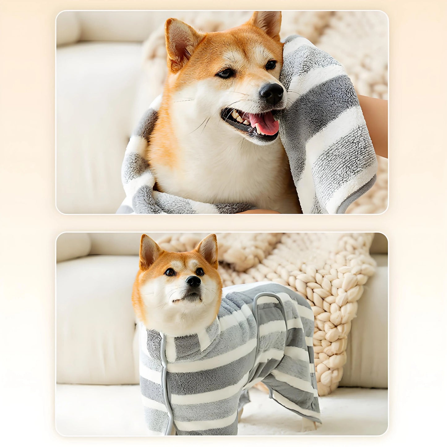 Oversized Dog Bathrobe Quick Drying Absorbent Golden Shiba Cat Towel for Pet Health Care And Hygiene