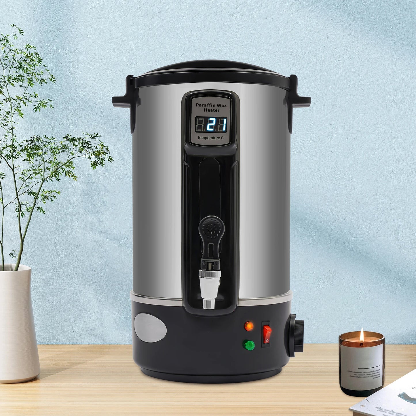 1000W Large Wax Melting Pot Candle Making Wax Melter for Candle Making Kit with Spout 8L /12L